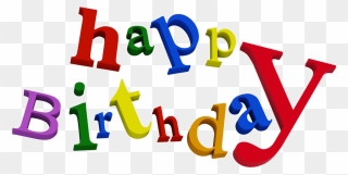 Words Clipart Happy Birthday - Transparent Happy Birthday .png