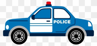 Blue Police Car Clipart - Png Download