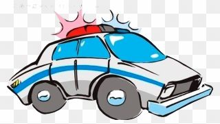 Police Car Cartoon - Light Car Cartoon Clipart