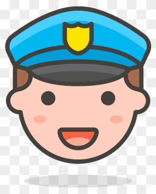 Man Police Officer Emoji Clipart - Police Officer Face Clipart - Png Download