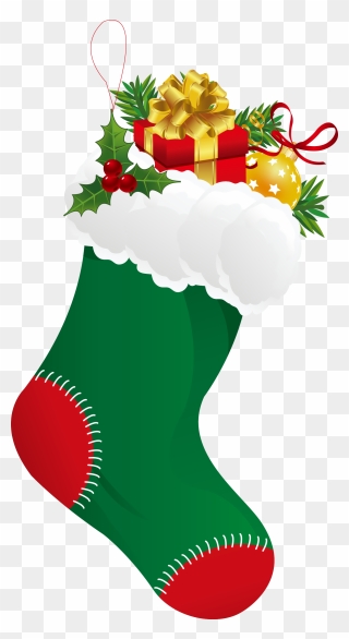 Christmas Stocking Sock Clip Art - Clip Art Christmas Socks - Png Download