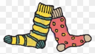 Sock Clip Mismatched, Picture - Mismatched Socks Clipart - Png Download