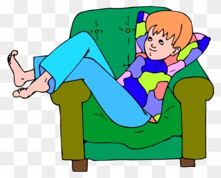 Lazy Clipart Sofa - Lazy Clipart - Png Download