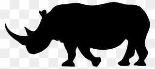 Rhinoceros Silhouette Clip Art - Rhinoceros Silhouette Png Transparent Png