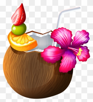 Coconut Drink Clipart 3 By Joshua - Hawaiian Coconut Png Transparent Png