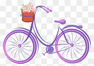 Clipart Bicycle Purple Bike, Clipart Bicycle Purple - Purple Bicycle Clipart - Png Download