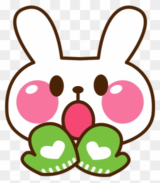 Rabbit In Gloves Clipart - Png Download
