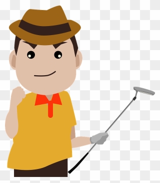 Golf Player Sports Clipart - ゴルフ ガッツ ポーズ イラスト - Png Download