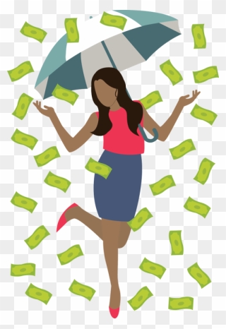 Ladies, Show Me The Money - Transparent Money Shower Clipart