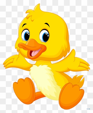 Ducks Clipart Baby Goose - Cute Baby Duck Cartoon - Png Download