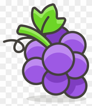 Grapes Emoji Clipart - Anggur Vector - Png Download