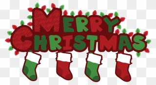 Christmas Merry Christmas Text Sock Clipart Png - Christmas Clipart Merry Christmas Transparent Png