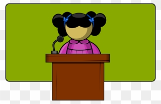 Student Speaker Clipart - Public Speaking Clipart - Png Download