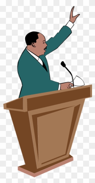 Clip Art King Martin Luther Day Podium King Martin - Speech Podium Clipart - Png Download