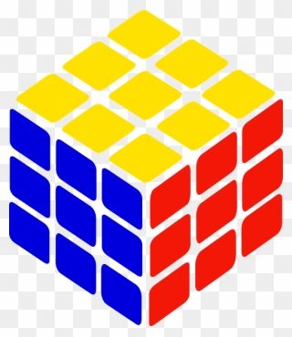 Free Vector Rubik"s Cube Simple Clip Art - Rubik's Cube Vector - Png Download