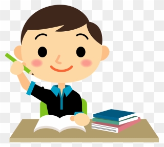 Little Boy Study Clipart - Boy Thinking Clipart - Png Download
