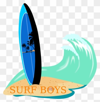 Clip Art At Clker - Wave Clipart Surfboard - Png Download