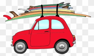 Rentals Rental In Waikiki - Surfboard On Car Clip Art - Png Download