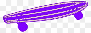 Free Vector Graphic Skateboard Purple Isolated Blue - Skateboard Purple Clipart - Png Download