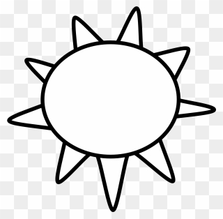 Clip Art Black And White Sun - Png Download