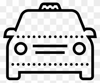 This Is An Icon Of A Taxi Cab - Icon Car White Png Clipart