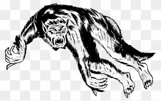 Werewolf Svg Clip Arts - Monster Png Black And White Transparent Png