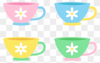 Teacup Teapot Clip Art - Alice In Wonderland Tea Cup Cartoon - Png Download