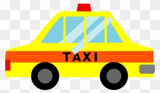 Taxi Car Clipart - イラスト フリー 素材 タクシー - Png Download