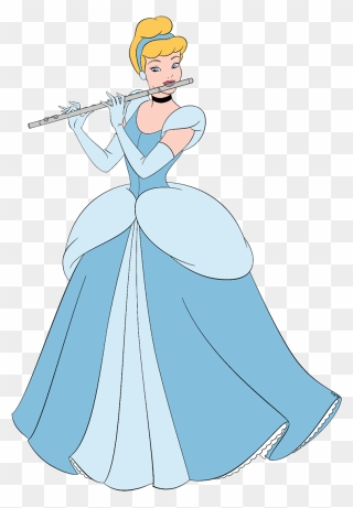 Cinderella With A Flute Clipart
