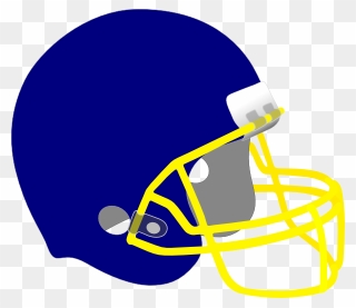 Blue And Yellow Football Helmet Clipart