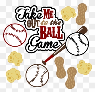 Kids Baseball Game Clipart Clip Art Transparent Library - Baseball Take Me Out To The Ball Game - Png Download