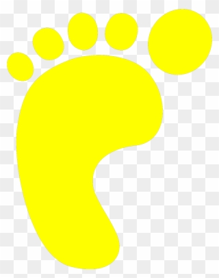 Foot Step Clipart Yellow - Png Download