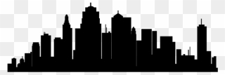 Cityscape Clipart Urban Community - Silhouette Boston Skyline Outline - Png Download