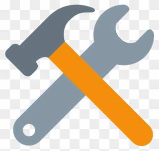 Hammer And Wrench Emoji Clipart - Hammer And Wrench Emoji - Png Download