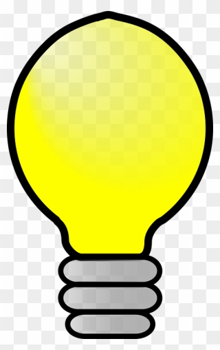 Incandescent Light Bulb Clip Art - Lampada Amarela Png Transparent Png