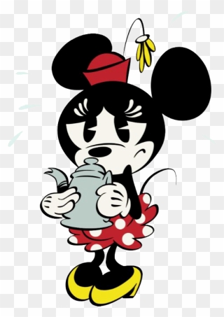 Mickey Mouse Minnie Worried - Cartoon Minnie Mouse Shorts Clipart
