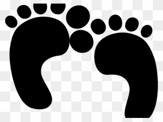 Sparkle Clipart Baby Footprint - Baby Feet Vector Png Transparent Png