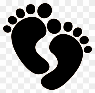Clipart Baby Feet Silhouette - Png Download
