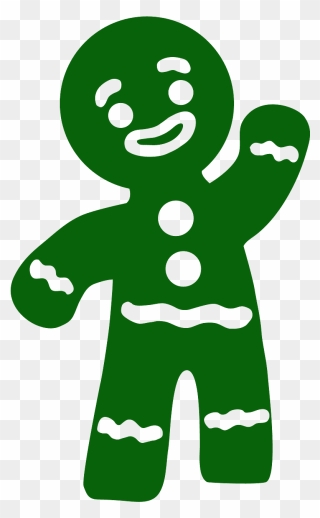 Gingerbread Man Silhouette Clipart