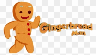 Running Gingerbread Man Free Png Image - Gingerbread Man Runnung Clipart Transparent Png