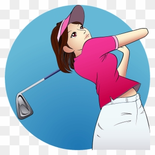 Golf Glofer Sports Clipart 女子 ゴルフ イラスト Png Download Pinclipart