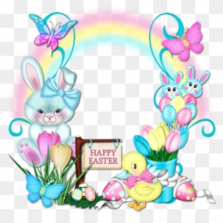 Cadre Png Happy Easter - Cartoon Clipart
