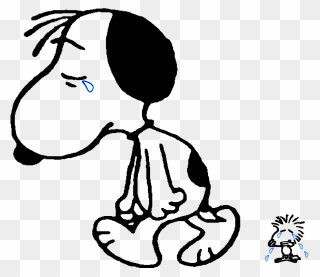 Transparent Snoopy Happy Birthday Clipart - Sad Snoopy Png