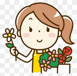 Flower Shop Staff Clipart - Clip Art To Realize - Png Download