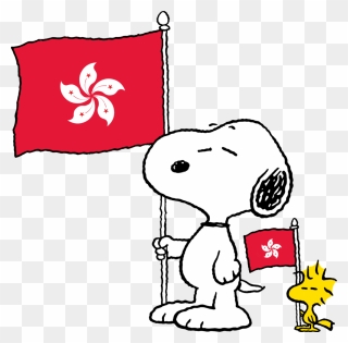 Snoopy Flags - Snoopy And Woodstock Ipad Clipart