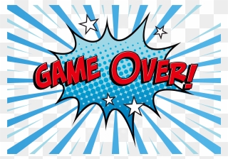 Transparent Comic Explosion Png - Game Over Free Png Clipart