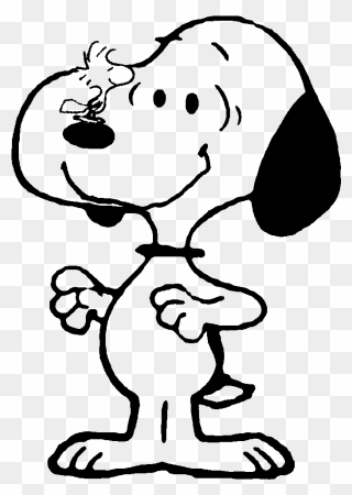 Drawing Puppies Snoopy Huge Freebie Download For Powerpoint - Snoopy Png Black N White Clipart