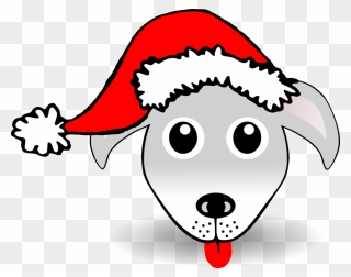 Dog Santa Clip Art - Png Download