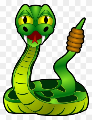 Cartoon Rattlesnake - Clipart Rattlesnake Cartoon - Png Download