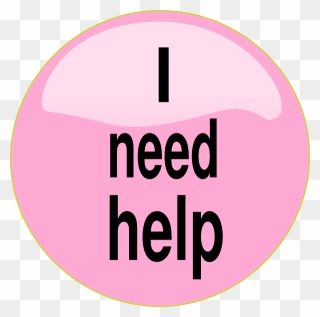 I Pink Button Clip - Help Me Clip Art - Png Download